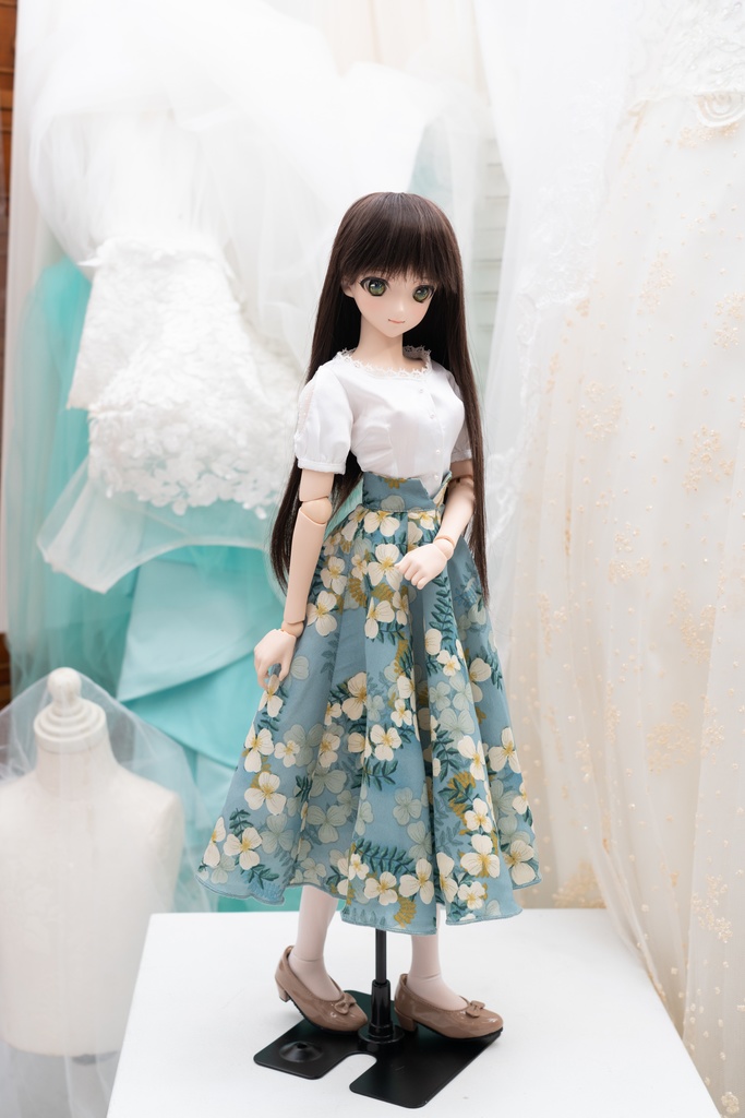 DD・DDSサイズシルク調ブラウス(白)