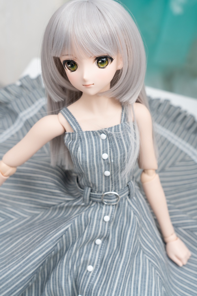 DD・DDSサイズ ジャンパーフレアスカート(グレイ)