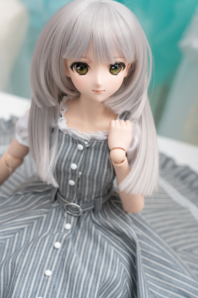 DD・DDSサイズ ジャンパーフレアスカート(グレイ)