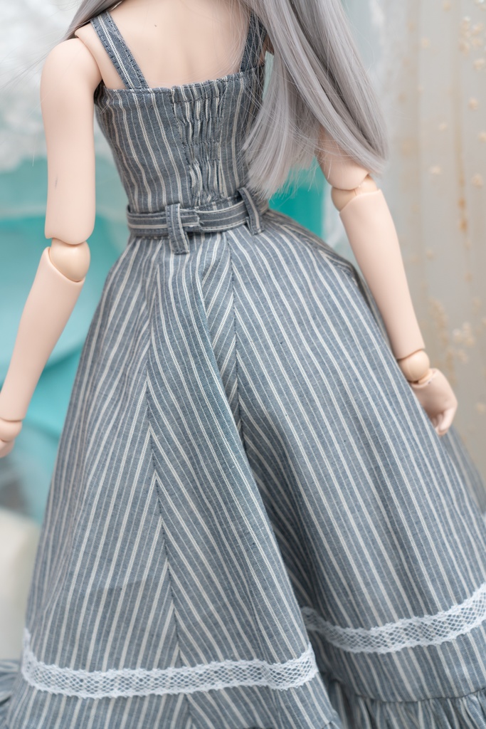 DD・DDSサイズ ジャンパーフレアスカート(グレイ)