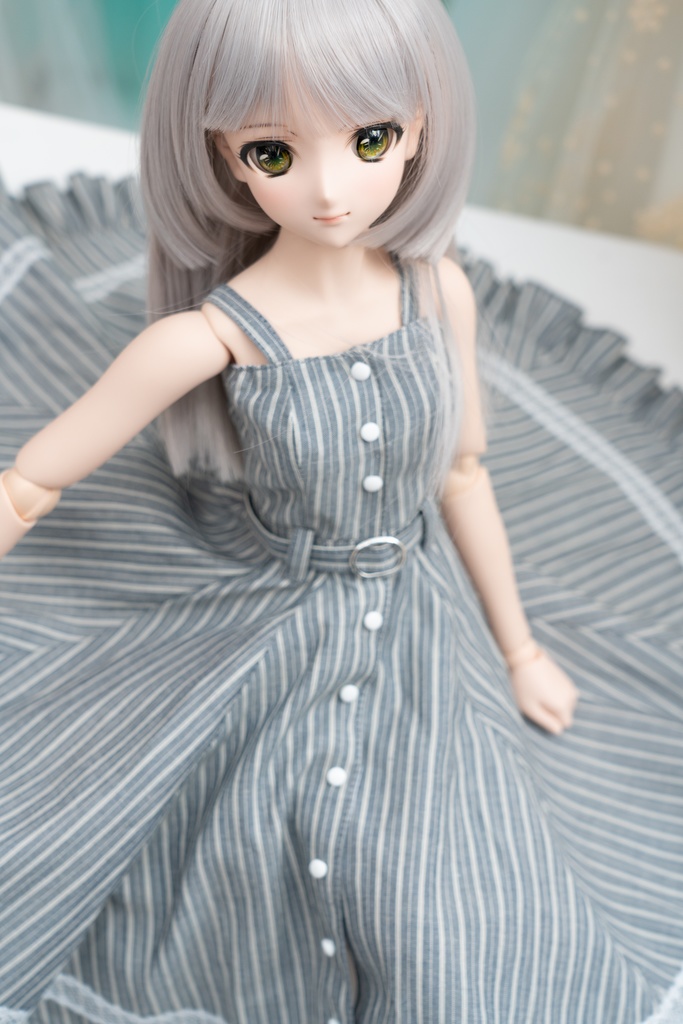 DD・DDSサイズ ジャンパーフレアスカート(グレイ)