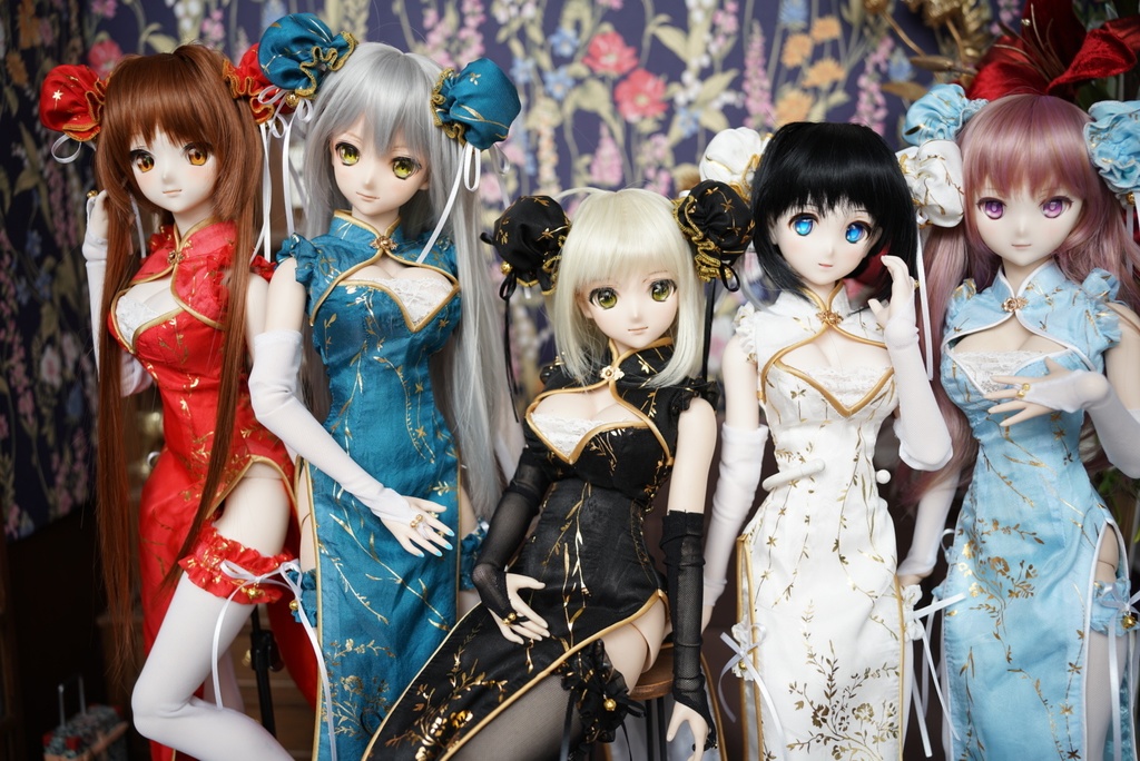 DD・DDS・DDdyサイズチャイナドレスセット (5色)