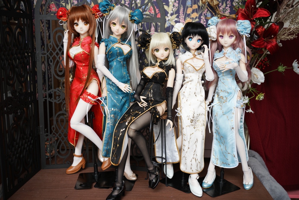 DD・DDS・DDdyサイズチャイナドレスセット （５色）