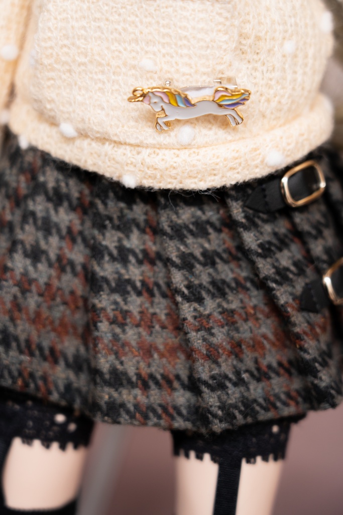 MDD/DDPサイズ水玉ニットパーカー●