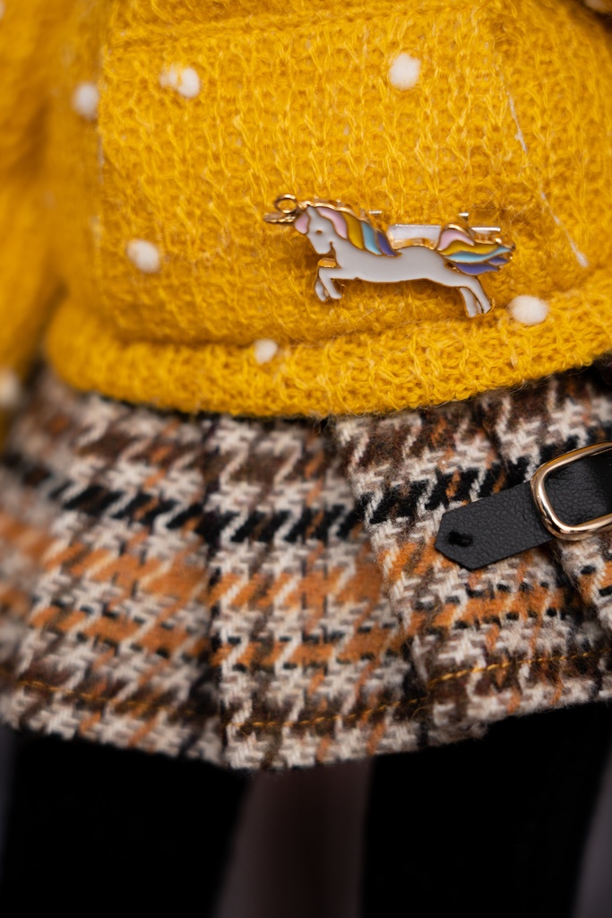 MDD/DDPサイズ水玉ニットパーカー●