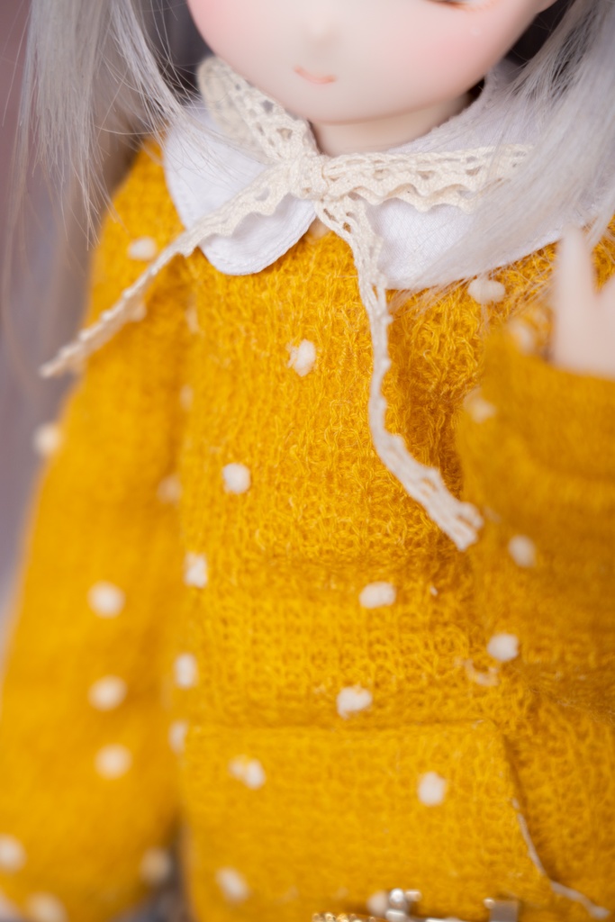 MDD/DDPサイズ水玉ニットパーカー●