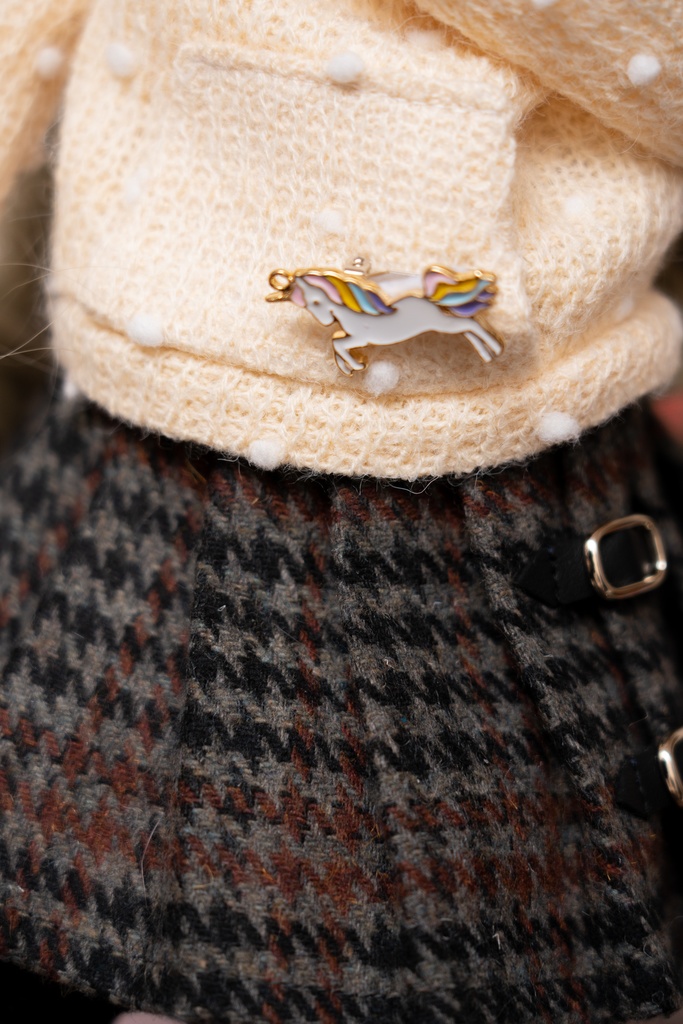 MDD/DDPサイズ水玉ニットパーカー●