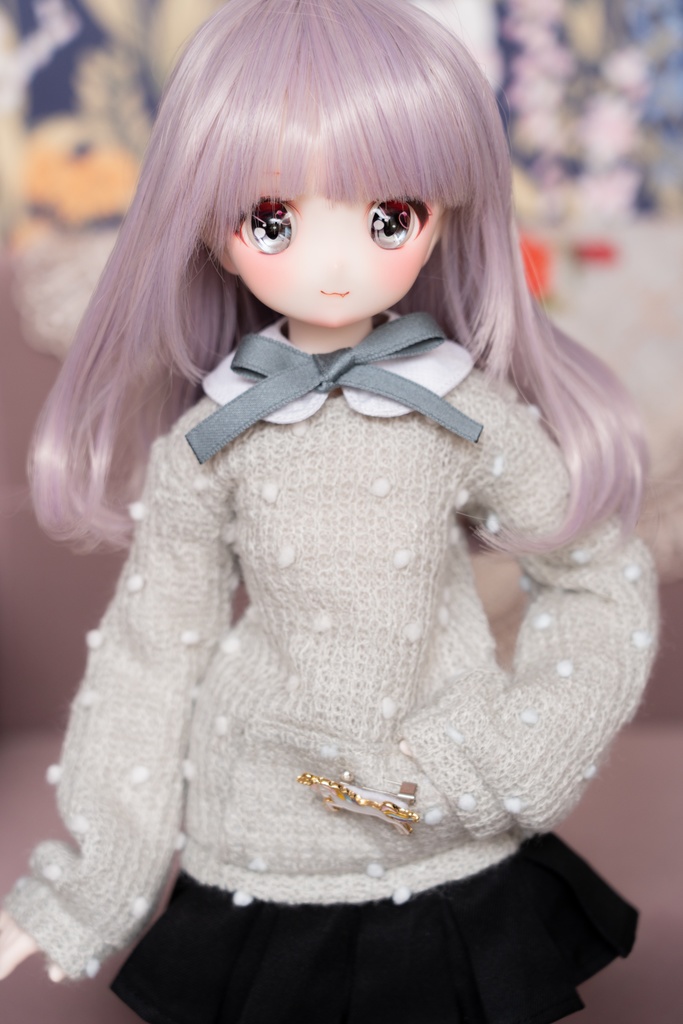 MDD/DDPサイズ水玉ニットパーカー●