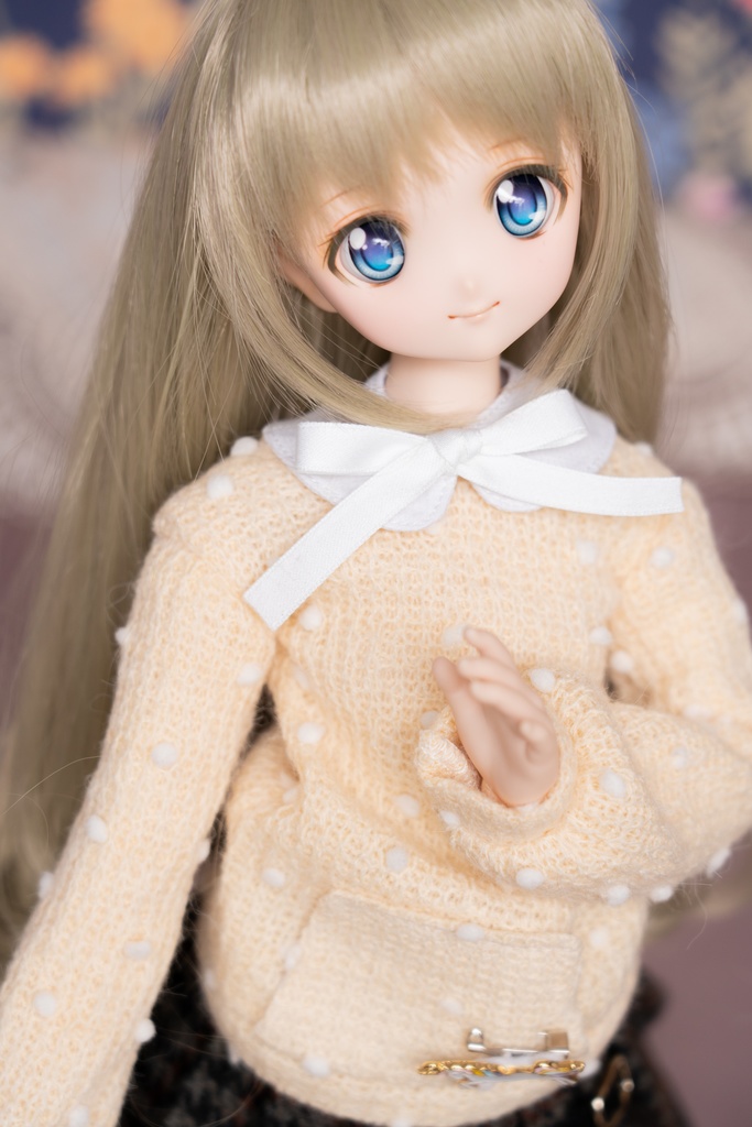 MDD/DDPサイズ水玉ニットパーカー●