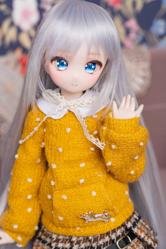 MDD/DDPサイズ水玉ニットパーカー●