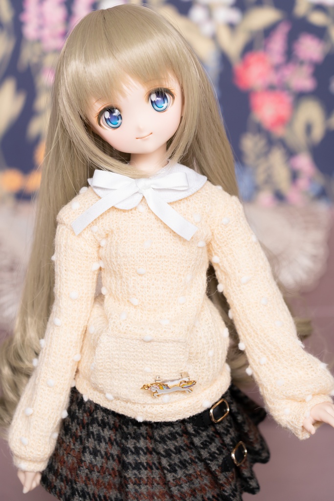 MDD/DDPサイズ水玉ニットパーカー●