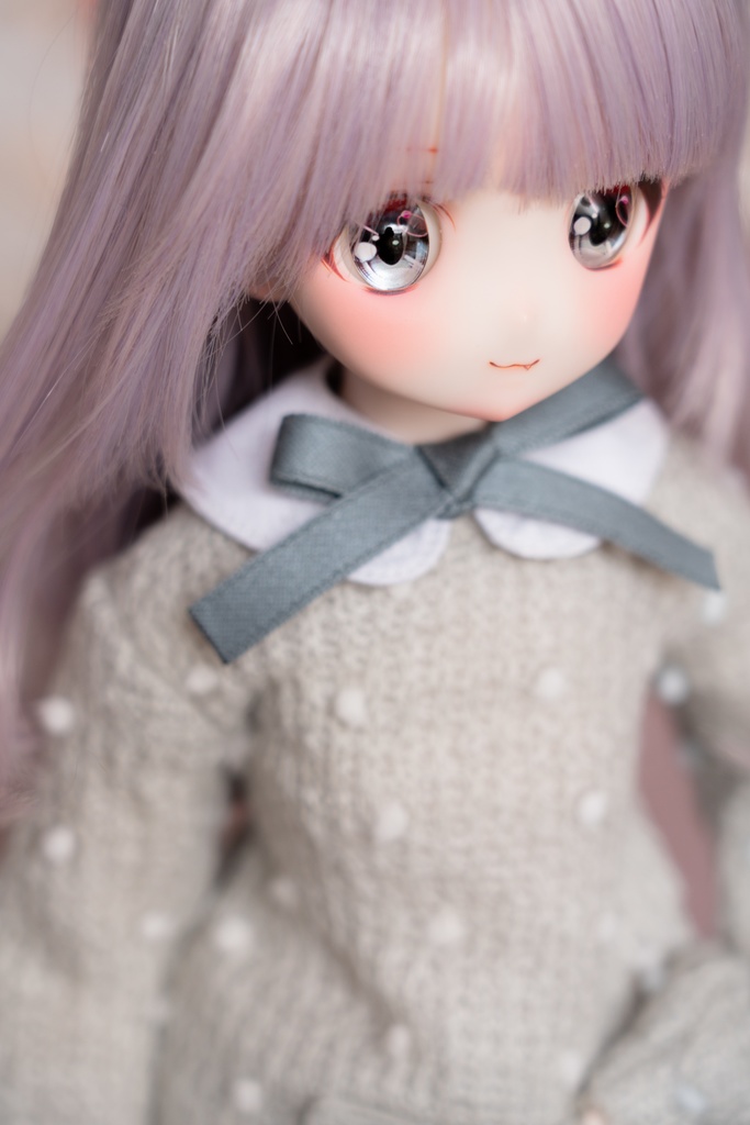 MDD/DDPサイズ水玉ニットパーカー●