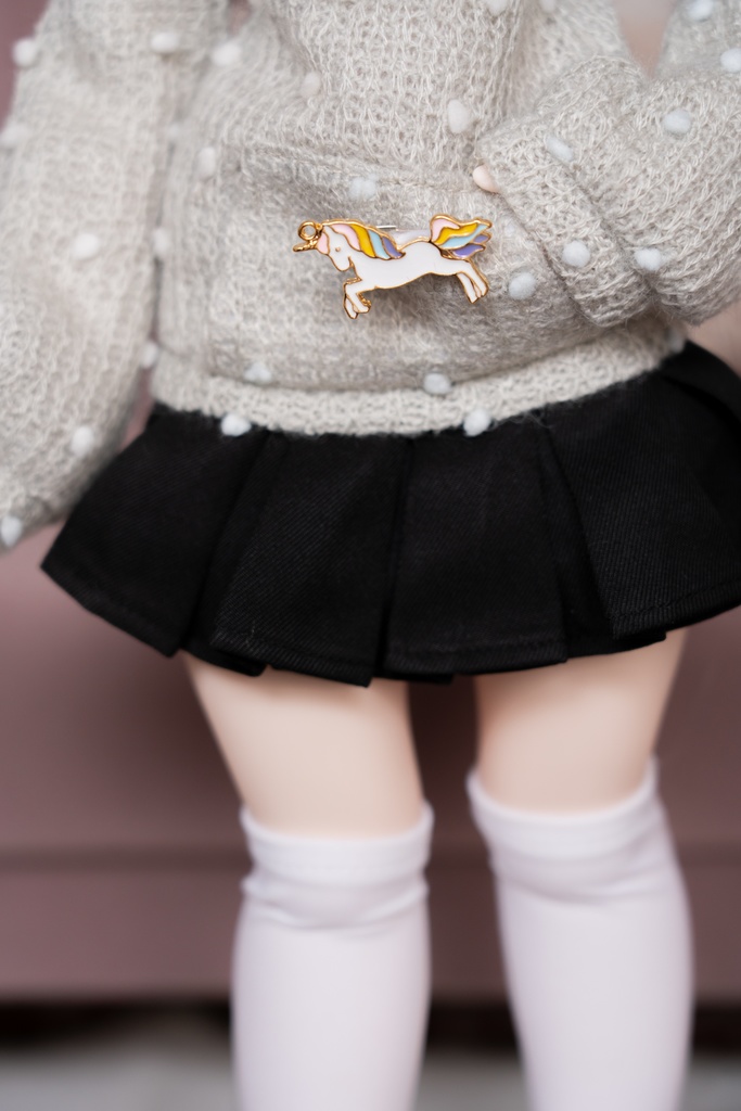 MDD/DDPサイズ水玉ニットパーカー●