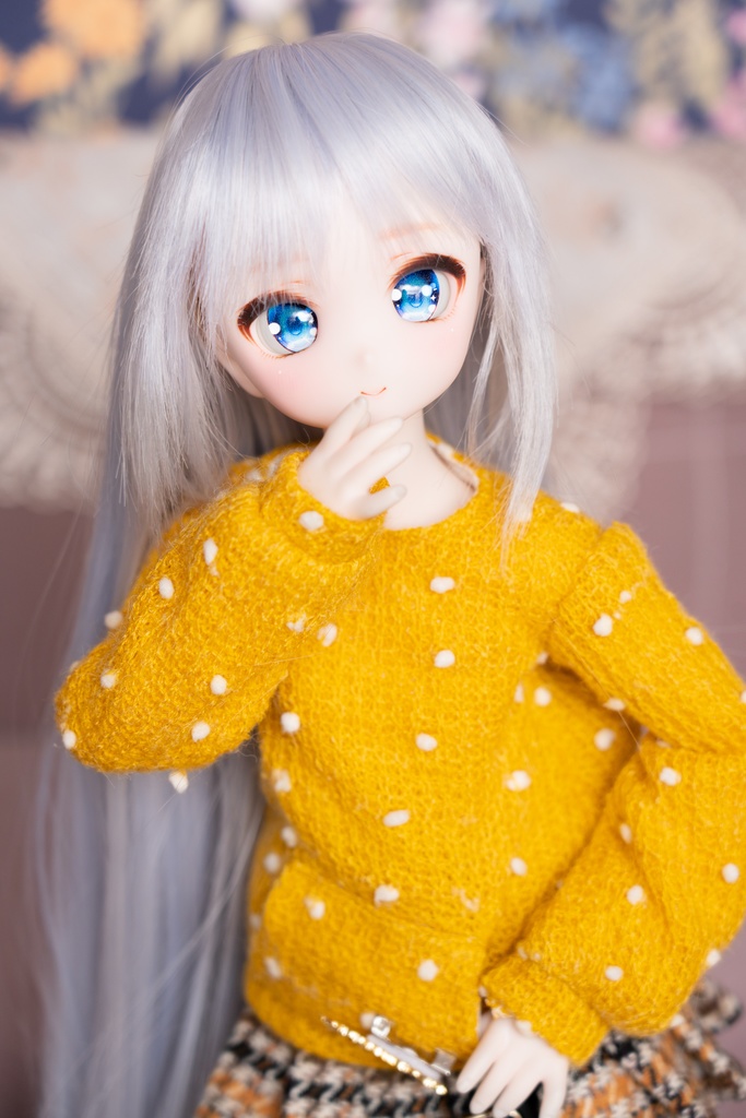 MDD/DDPサイズ水玉ニットパーカー●