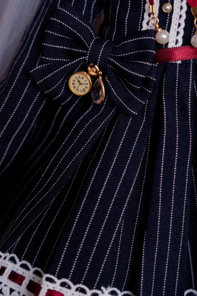 MDDサイズストライプ柄ワンピースセット