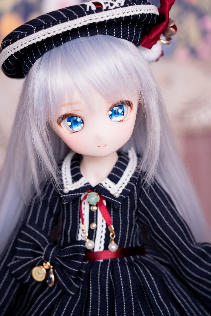 MDDサイズストライプ柄ワンピースセット