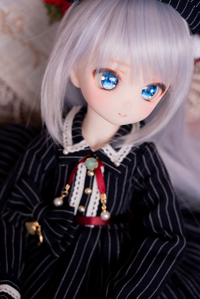 MDDサイズストライプ柄ワンピースセット