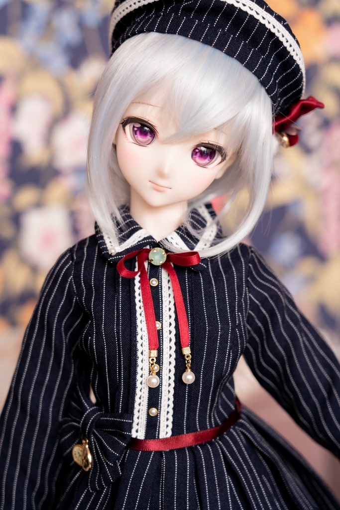 DD/DDSサイズストライプ柄ワンピースセット