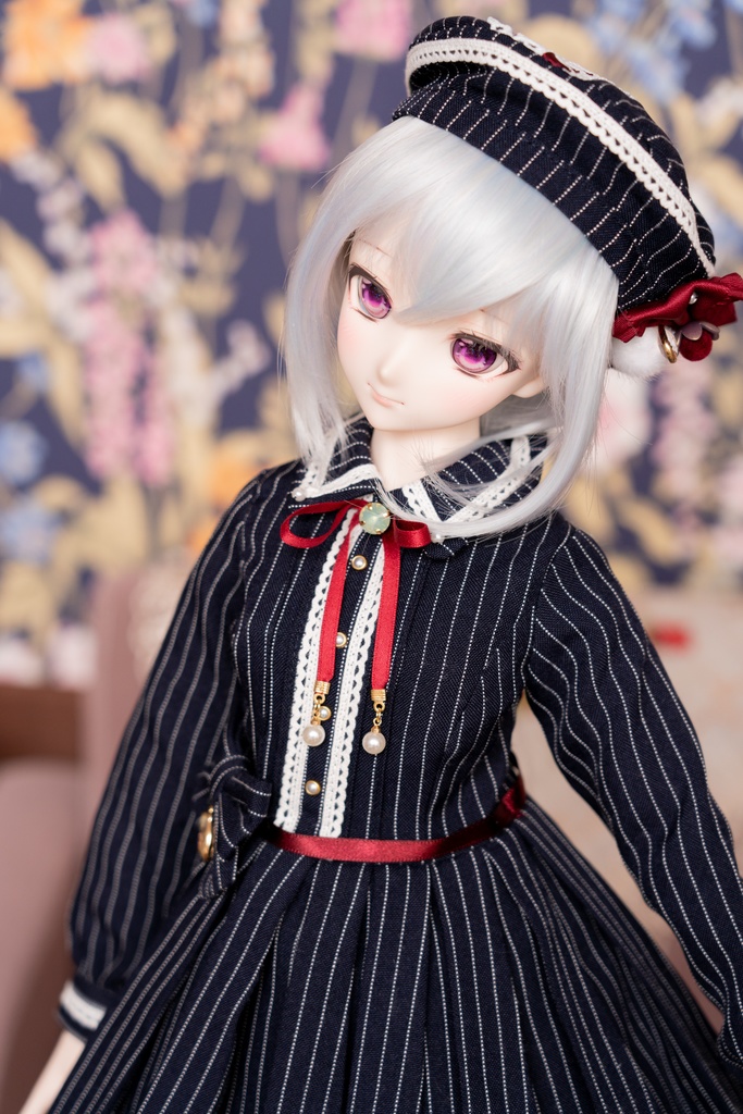 DD/DDSサイズストライプ柄ワンピースセット