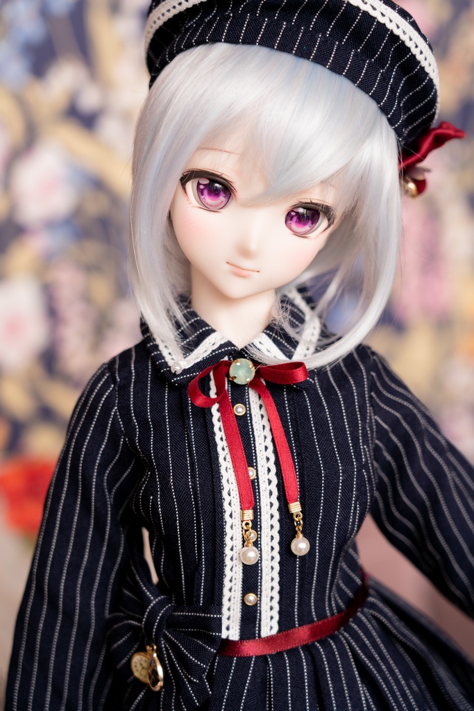 DD/DDSサイズストライプ柄ワンピースセット