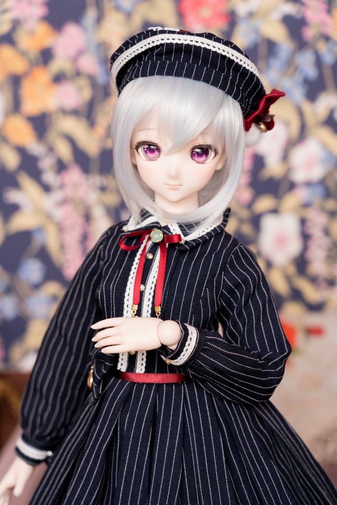 DD/DDSサイズストライプ柄ワンピースセット