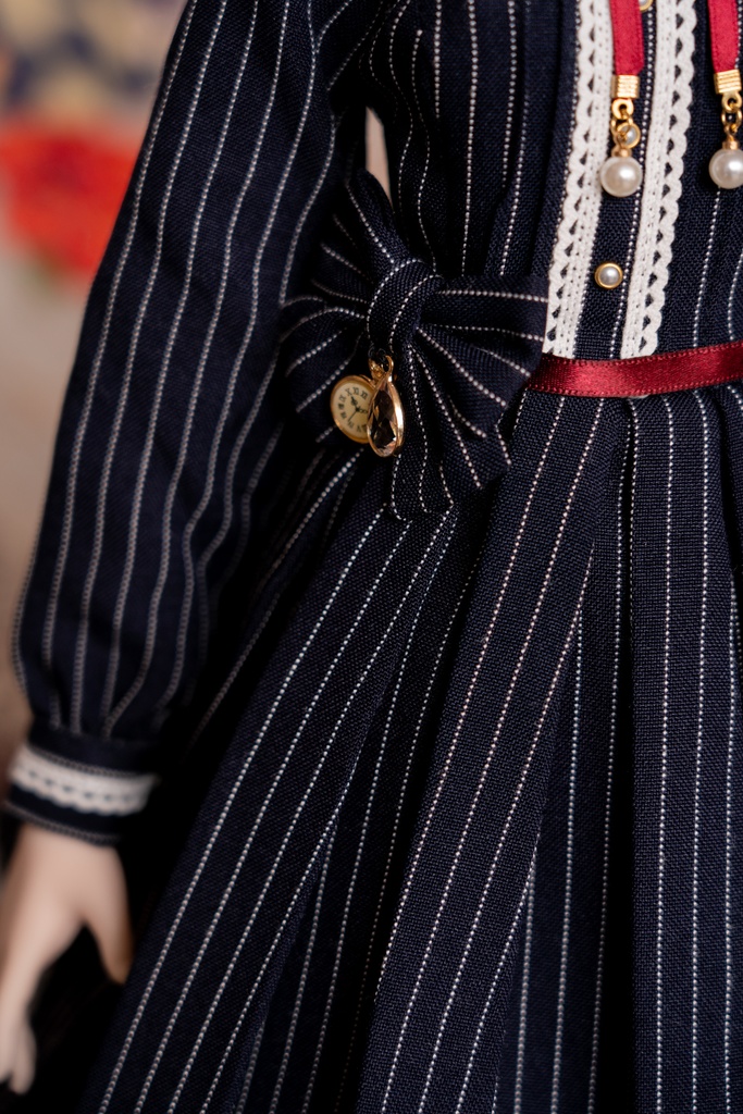 DD/DDSサイズストライプ柄ワンピースセット