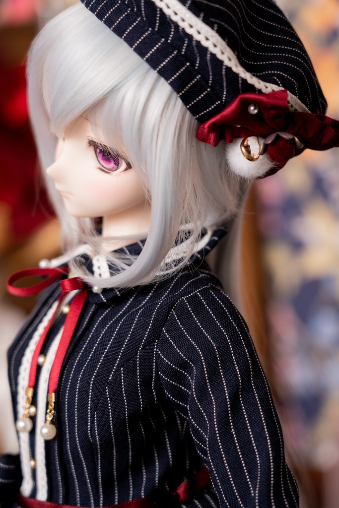 DD/DDSサイズストライプ柄ワンピースセット