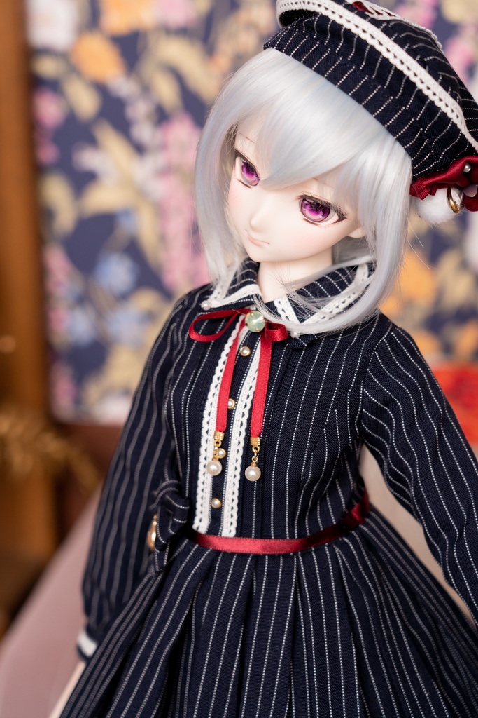 DD/DDSサイズストライプ柄ワンピースセット