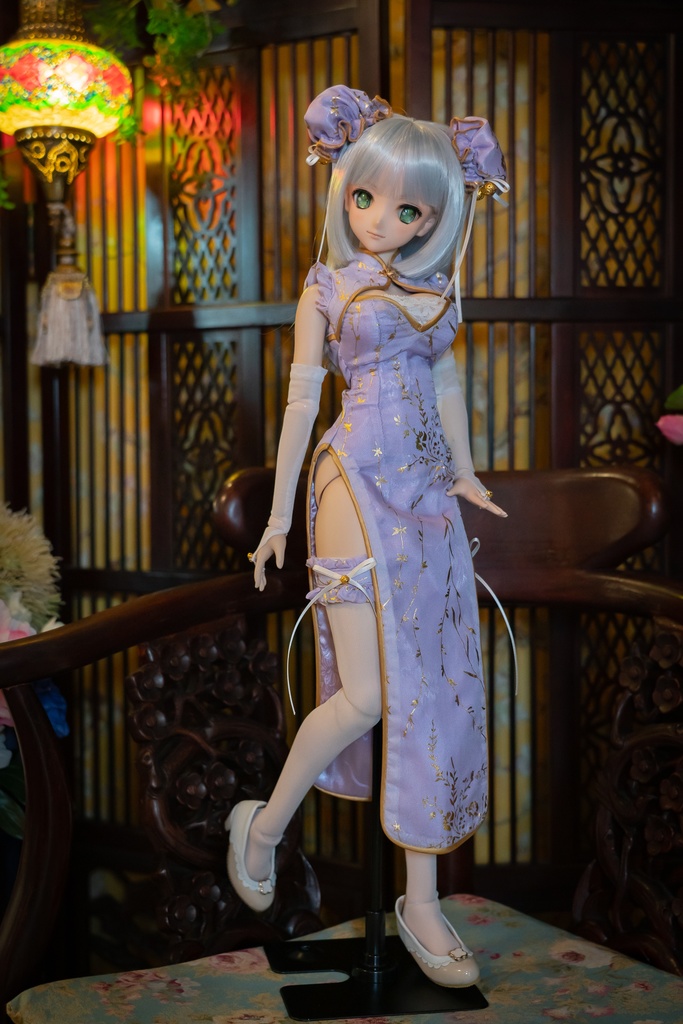 DD・DDS・DDdyサイズチャイナドレスセット 藤色