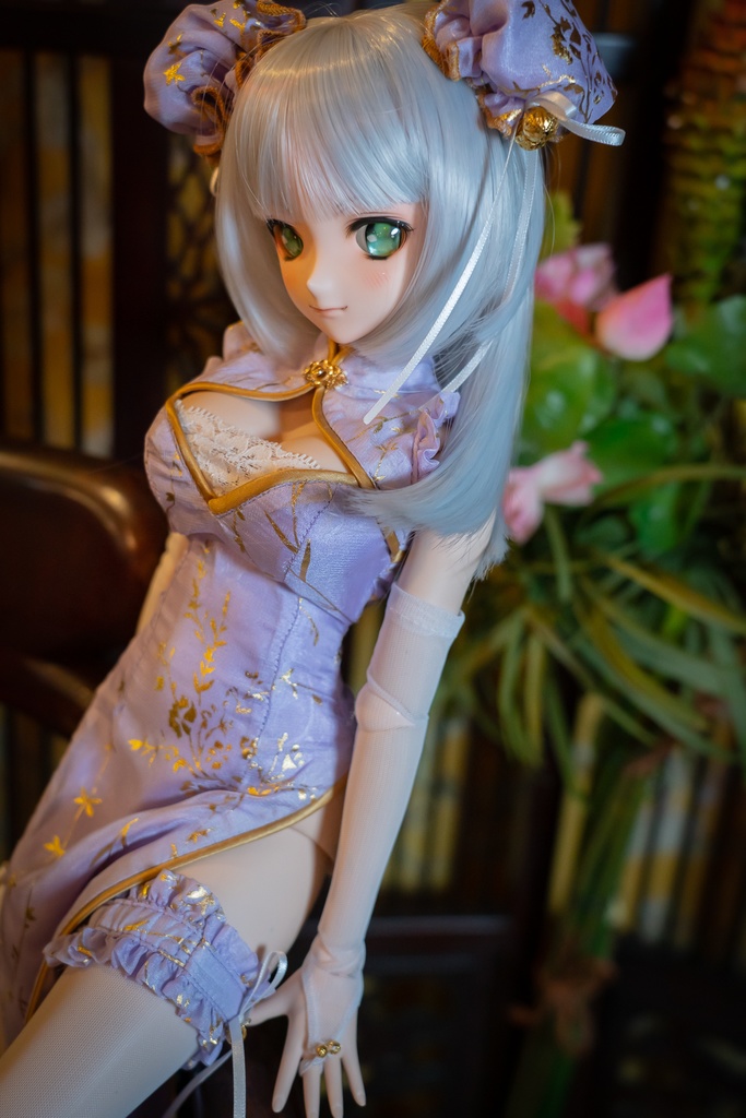 DD・DDS・DDdyサイズチャイナドレスセット 藤色