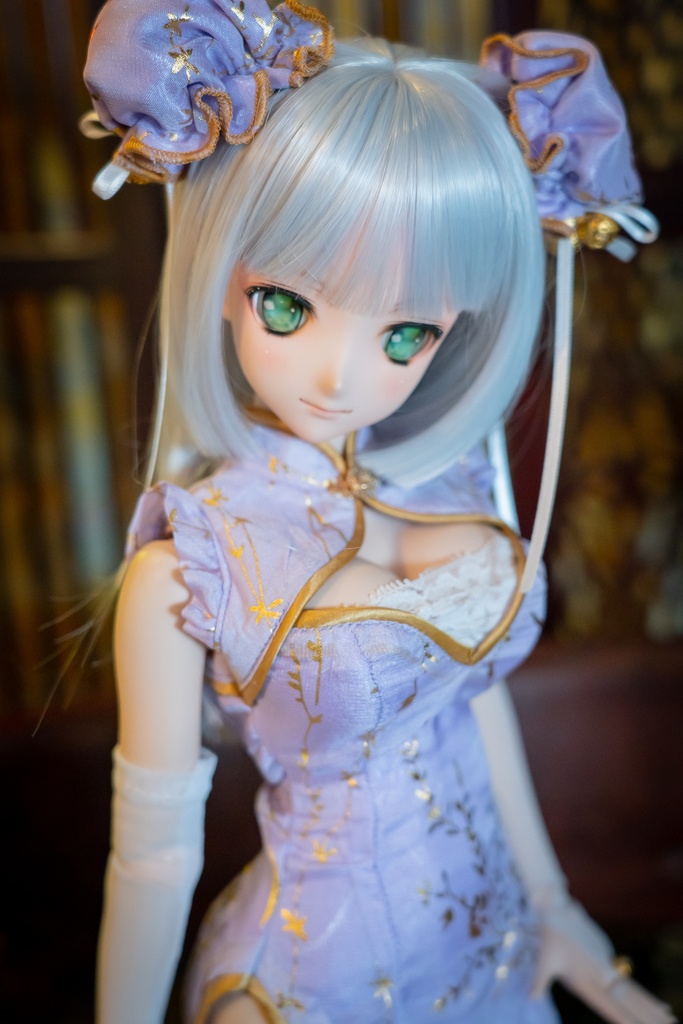 DD・DDS・DDdyサイズチャイナドレスセット 藤色