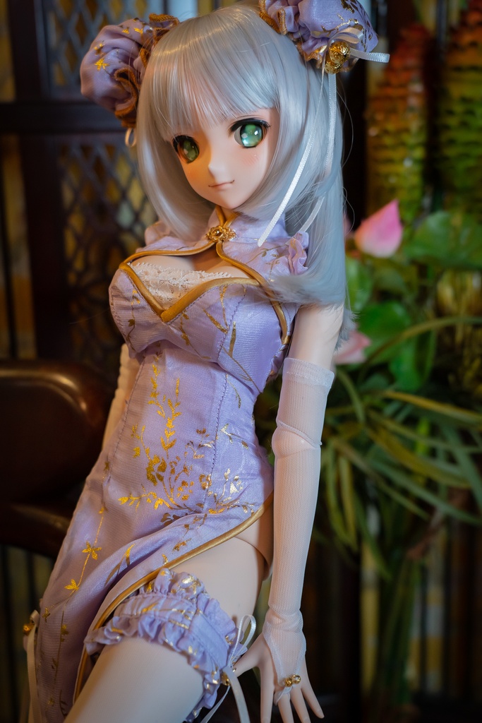 DD・DDS・DDdyサイズチャイナドレスセット 藤色