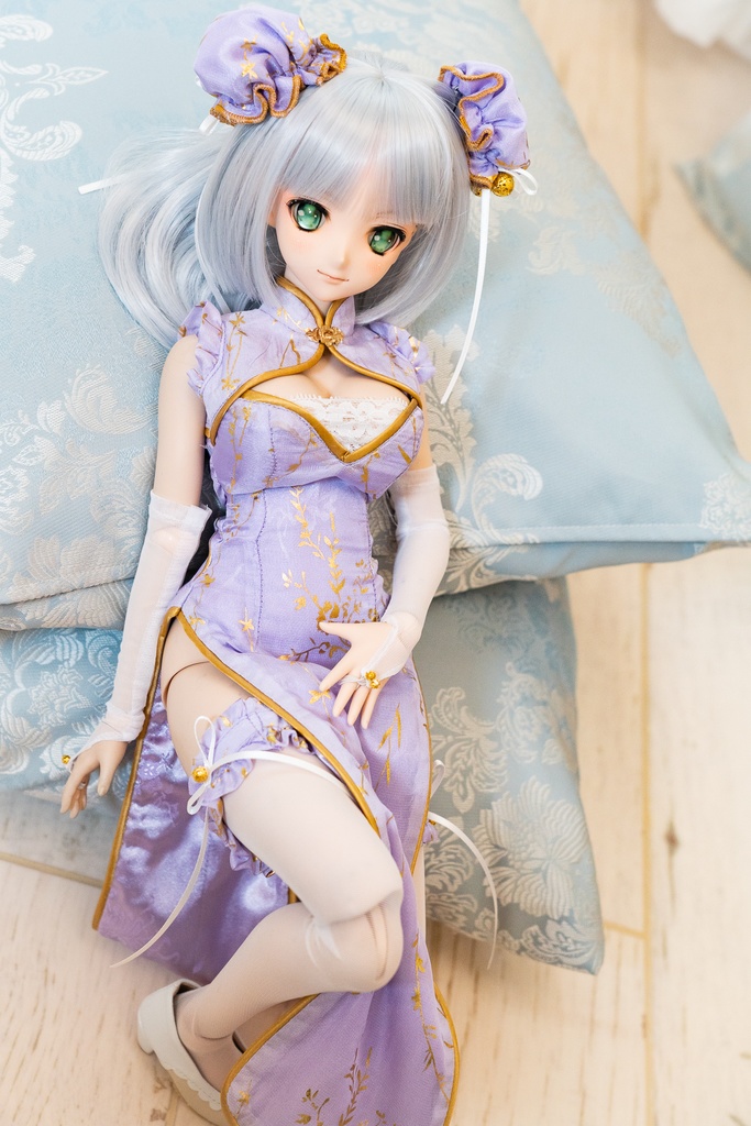 DD・DDS・DDdyサイズチャイナドレスセット 藤色