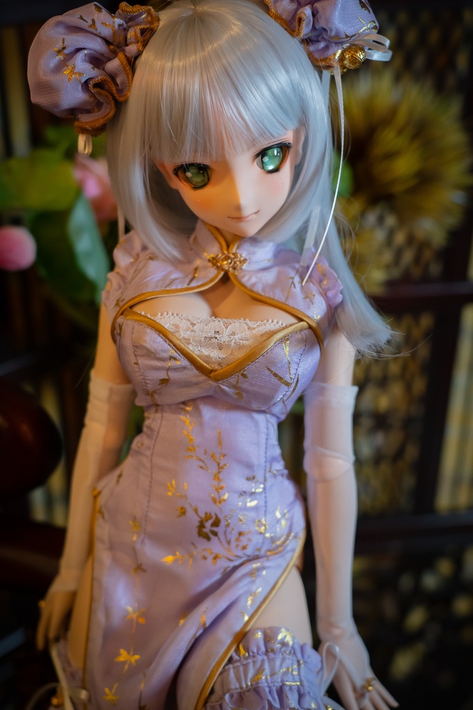 DD・DDS・DDdyサイズチャイナドレスセット 藤色