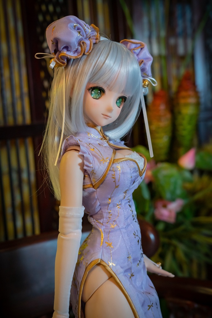 DD・DDS・DDdyサイズチャイナドレスセット 藤色