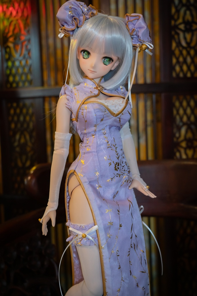 DD・DDS・DDdyサイズチャイナドレスセット 藤色