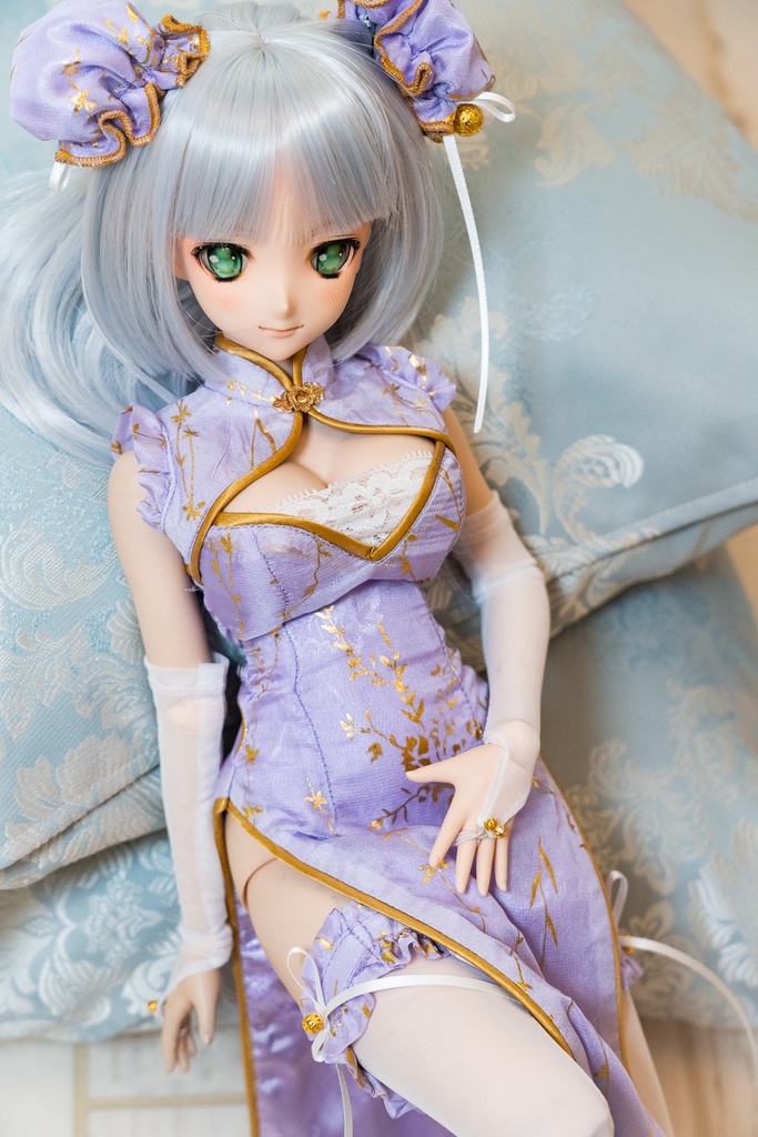 DD・DDS・DDdyサイズチャイナドレスセット 藤色