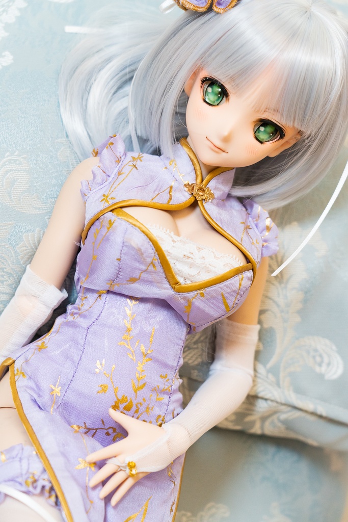 DD・DDS・DDdyサイズチャイナドレスセット 藤色