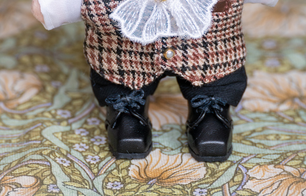 15cmぬい メンズスクエアトゥシューズ