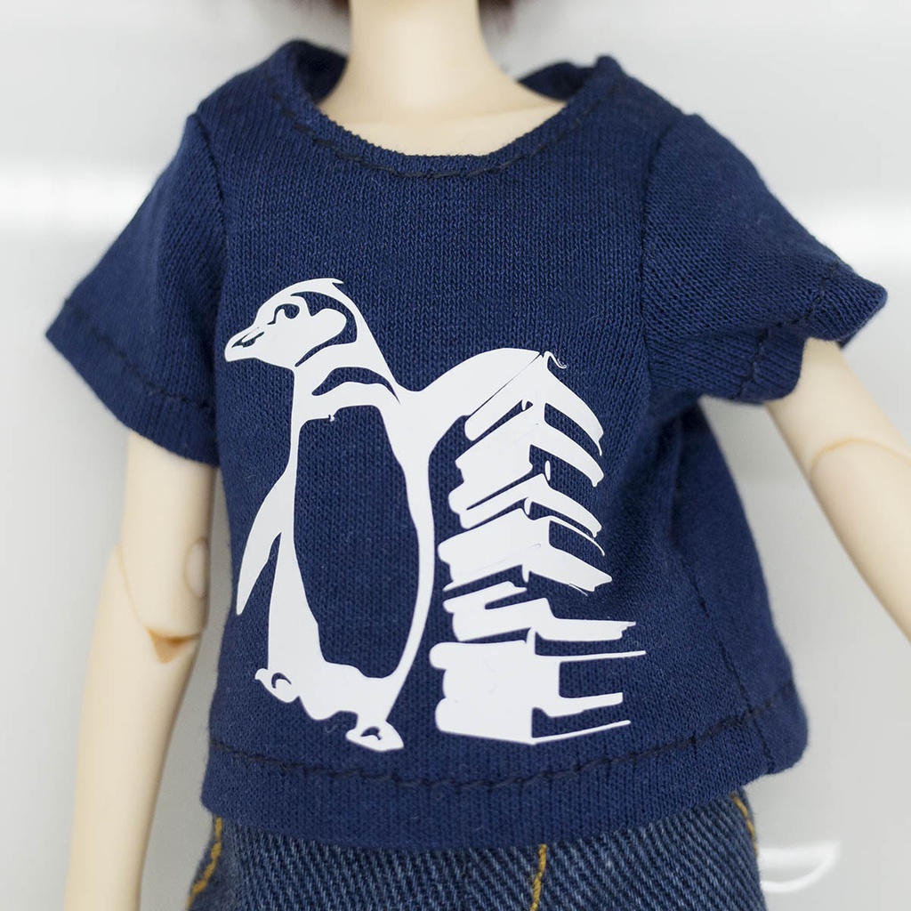 ピュアニーモ男の子対応Tシャツ（ペンギン柄・紺）