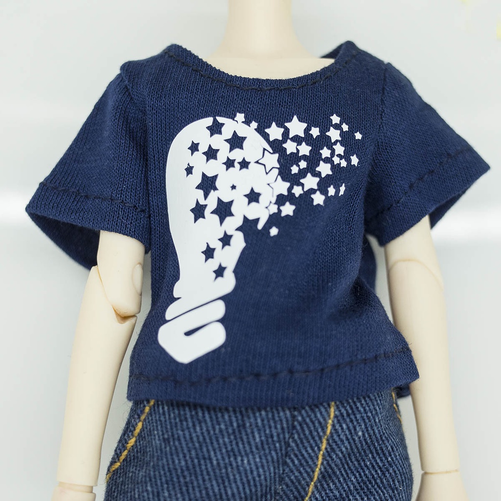 ピュアニーモ男の子対応Tシャツ（電球柄・紺）