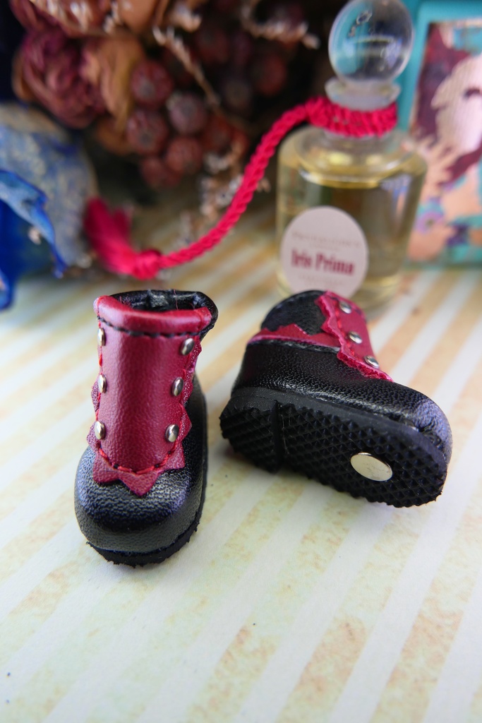 【10cm-12cm】ぬい靴/オビツ11 クラシカルロングブーツ