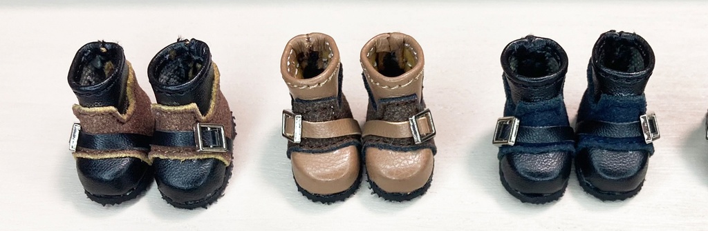 【10cm-12cm】ぬい靴/オビツ11 磁石付きバックルブーツ