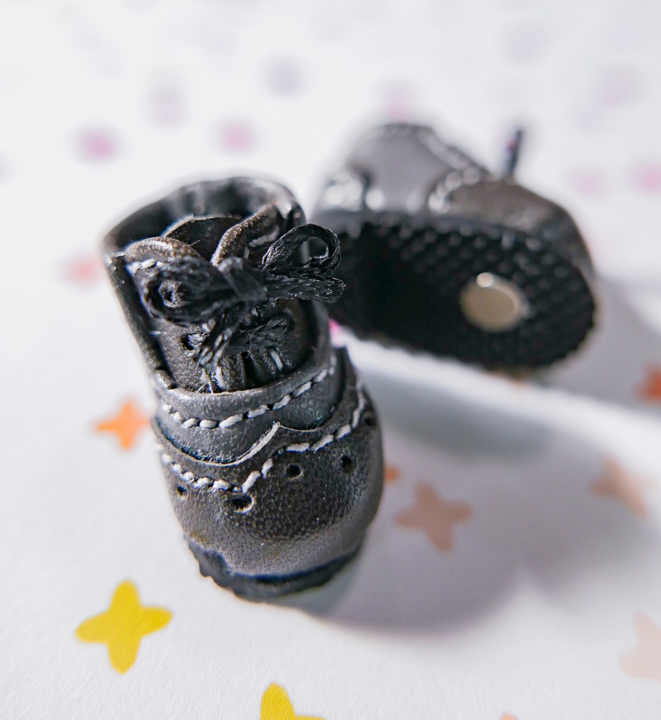 【10cm-12cm】ぬい靴/オビツ11 磁石付きツートーンカラーシューズ