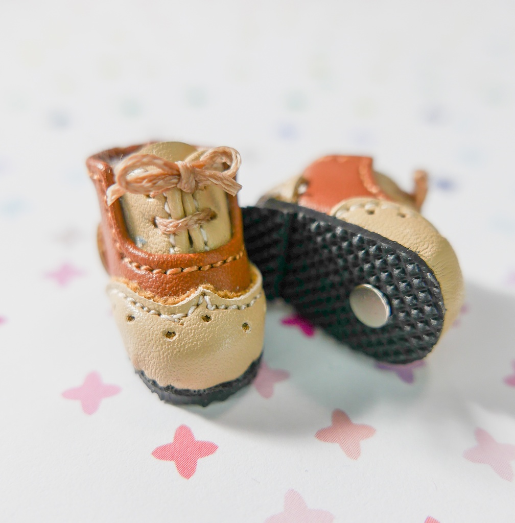 【10cm-12cm】ぬい靴/オビツ11 磁石付きツートーンカラーシューズ