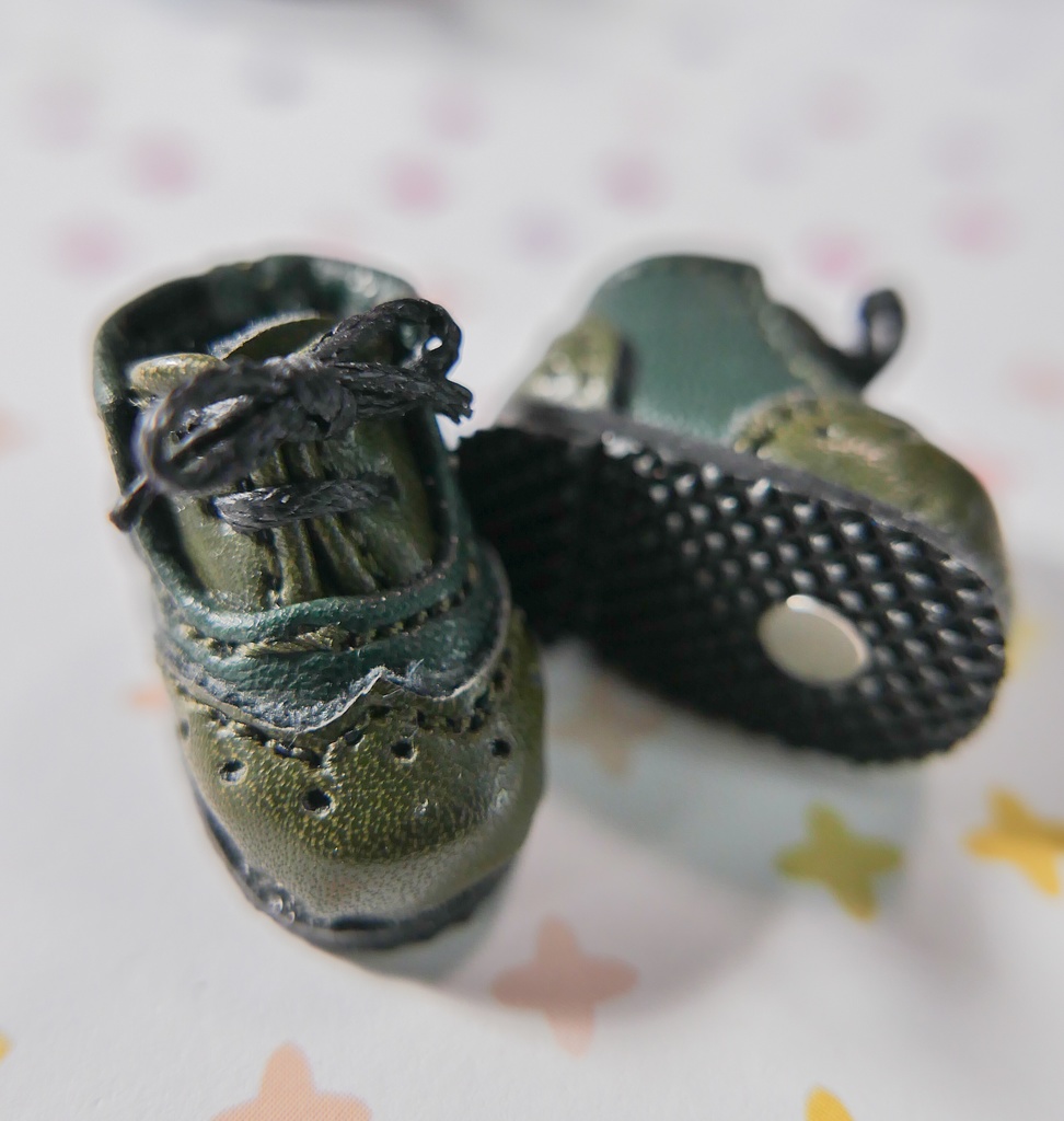 【10cm-12cm】ぬい靴/オビツ11 磁石付きツートーンカラーシューズ