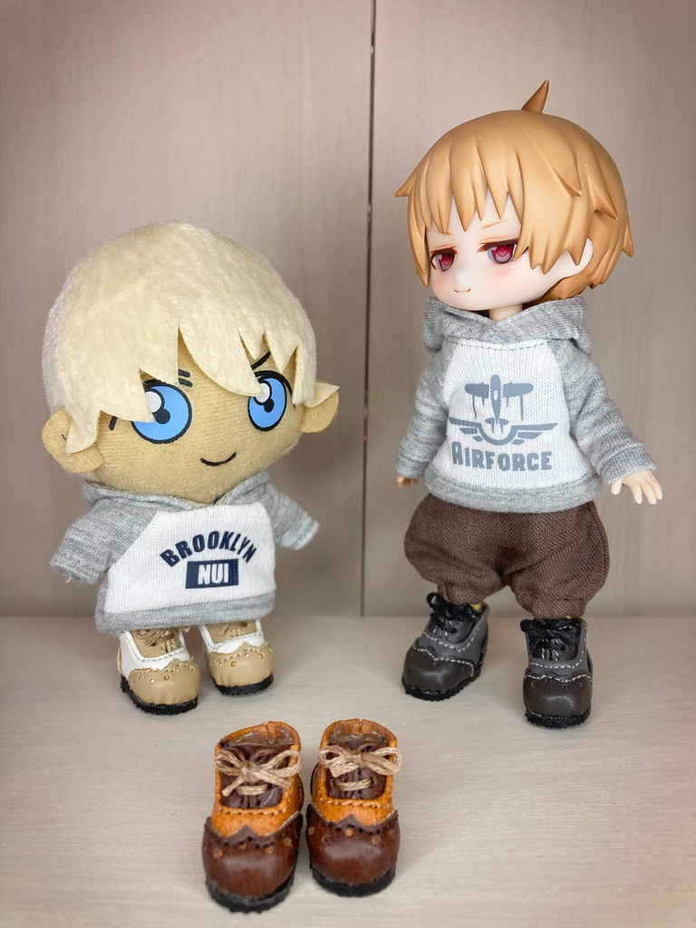 【10cm-12cm】ぬい靴/オビツ11 磁石付きツートーンカラーシューズ