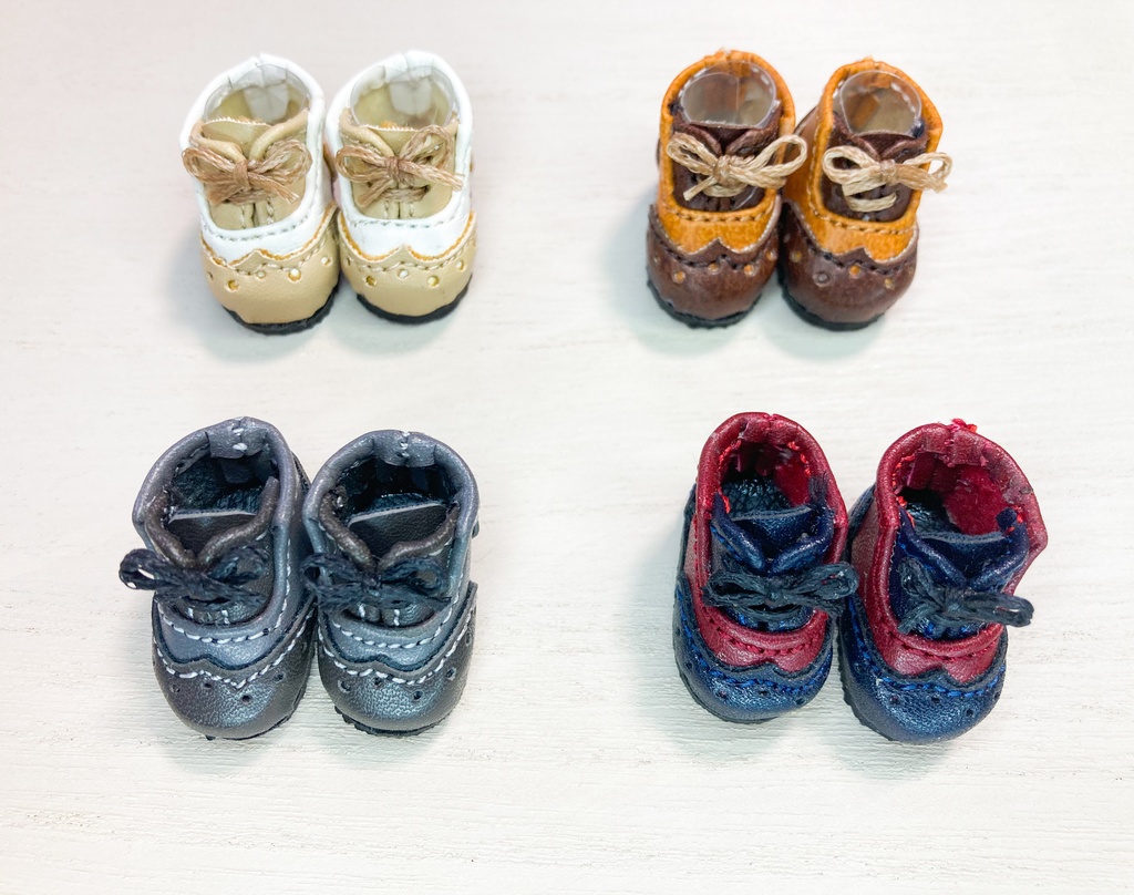 【10cm-12cm】ぬい靴/オビツ11 磁石付きツートーンカラーシューズ