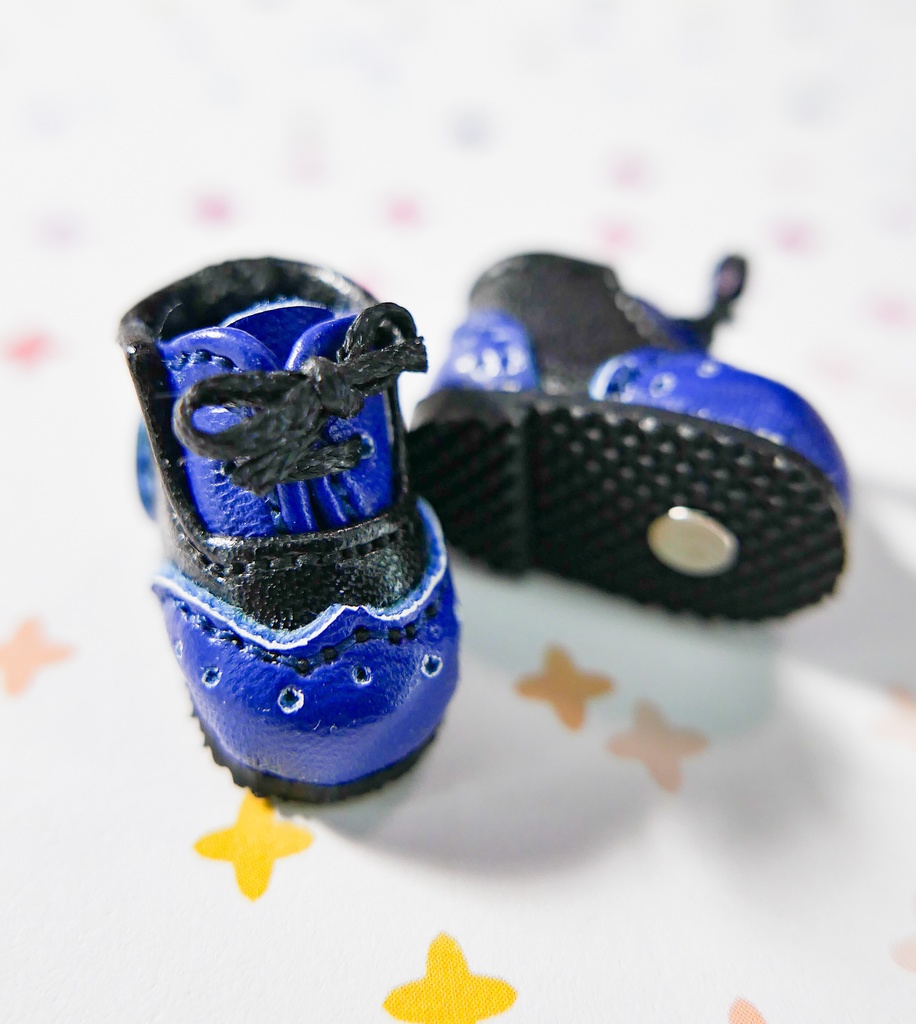 【10cm-12cm】ぬい靴/オビツ11 磁石付きツートーンカラーシューズ