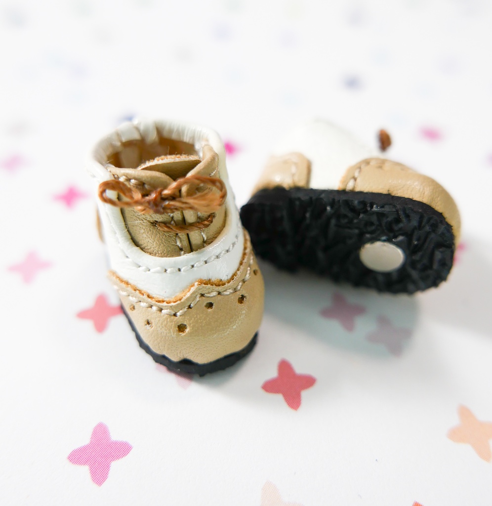 【10cm-12cm】ぬい靴/オビツ11 磁石付きツートーンカラーシューズ